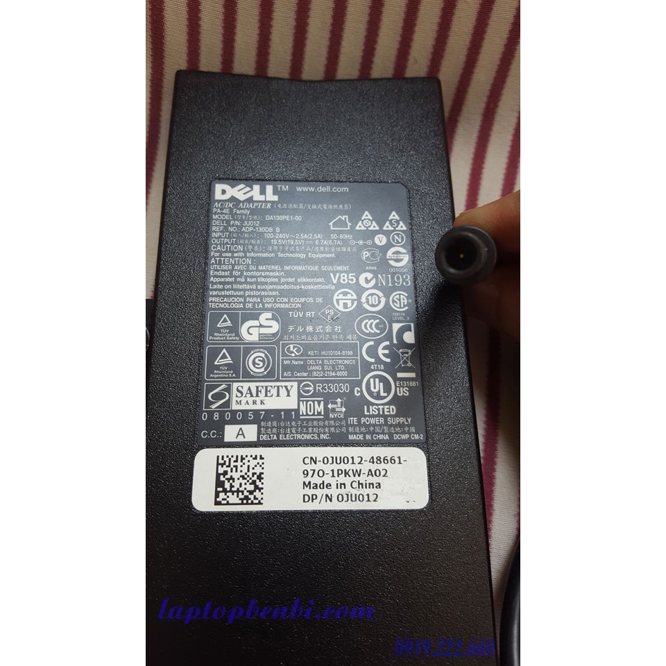 Adapter Slim Dell 130w  | sạc laptop Dell Slim 130w | sạc zin laptop