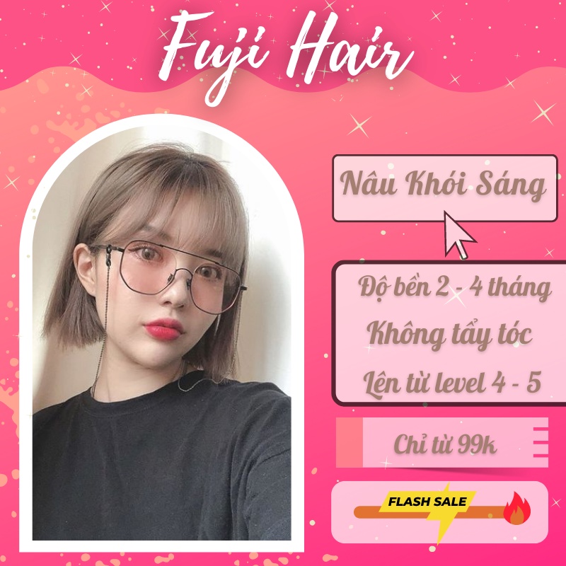 Thuốc Nhuộm Tóc Màu Nâu Khói Sáng Không Tẩy| FujiHairColor, FujiHairColor