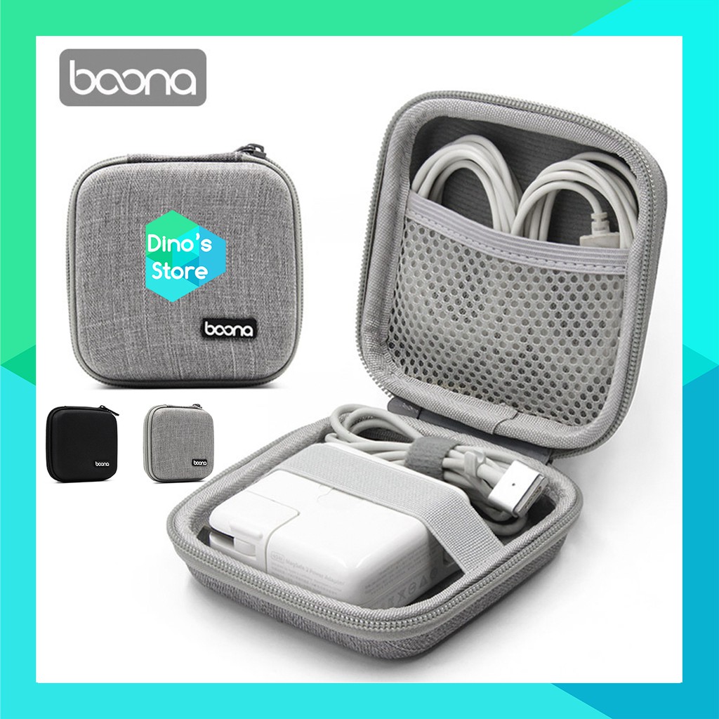 Hộp đựng phụ kiện,  cáp sạc Macbook và túi đựng phụ kiện điện tử Boona chống sốc chống nước - Boona F017