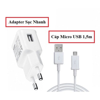 Bộ sạc nhanh samsung chân micro usb 1.5m cho samsung galaxy note 5, s5, s6, s7.... dòng ra chuẩn, không bị loạn cảm ứng