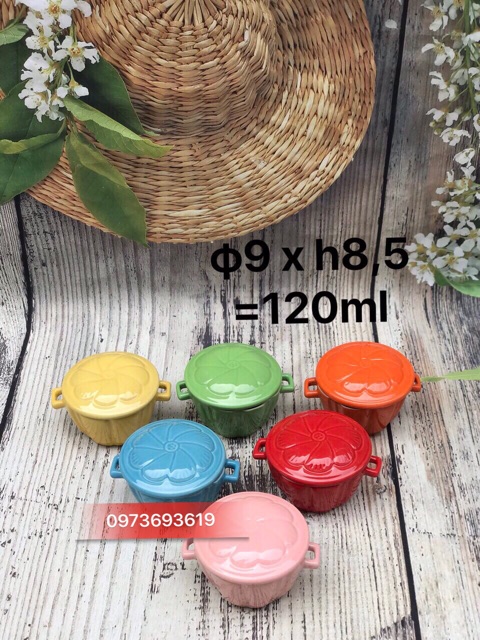 Cốc có tai cực xinh ủ sữa chua, caramen Bát Tràng