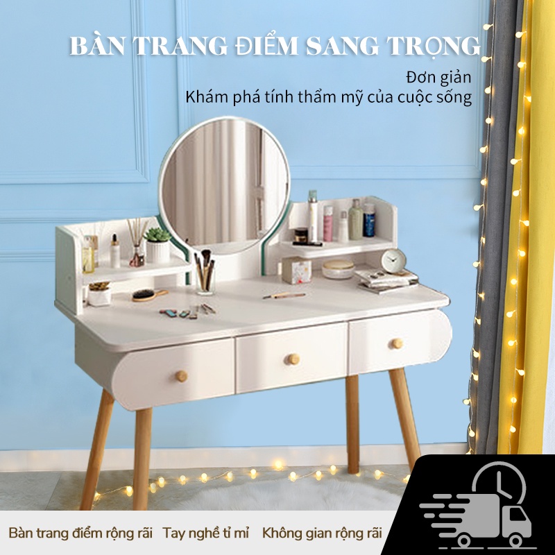 FU219  Bàn trang điểm phòng ngủ Bàn trang điểm có tủ nhỏ đơn giản phong cách Bắc Âu hiện đại sang trọng banhranshop