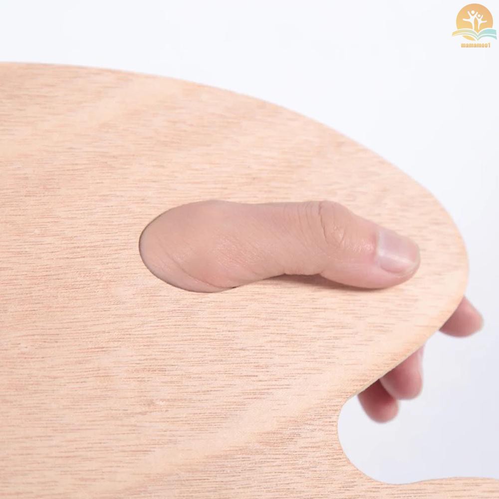 Bảng Gỗ Pha Màu Nước Hình Oval 2x3cm