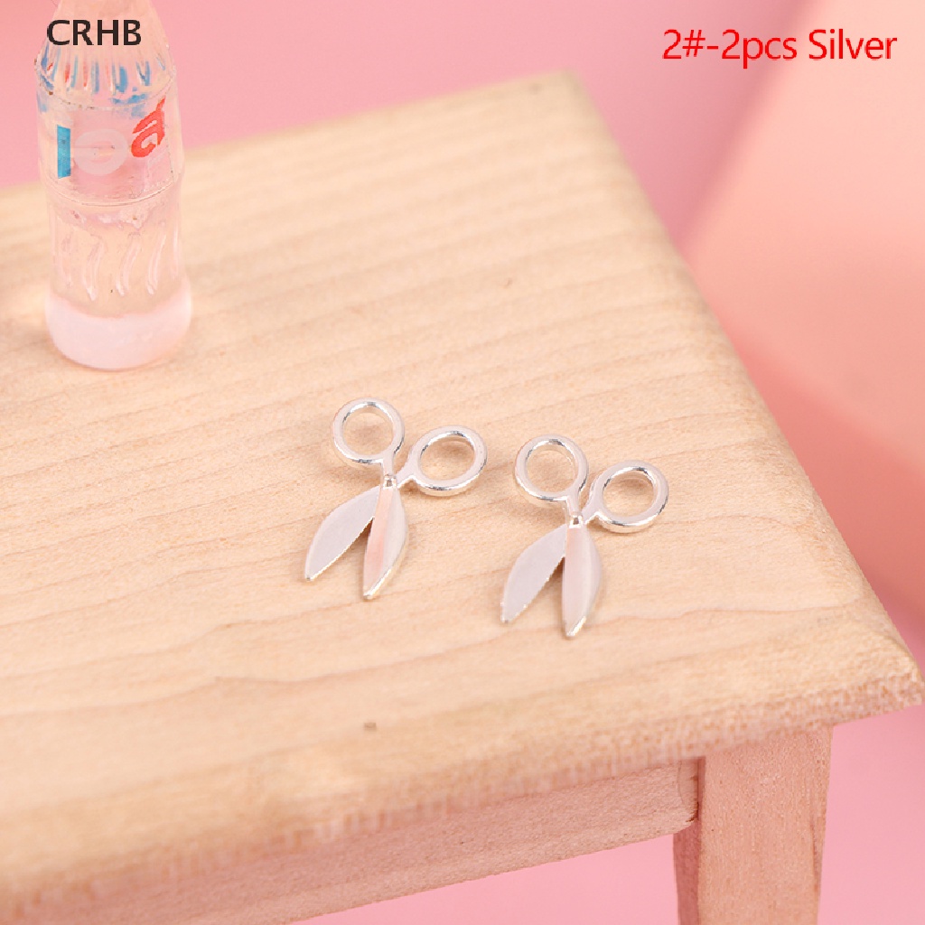 Set 2 Kéo Kim Loại Mini Tỉ Lệ 1: 12 Trang Trí Nhà Búp Bê Mới