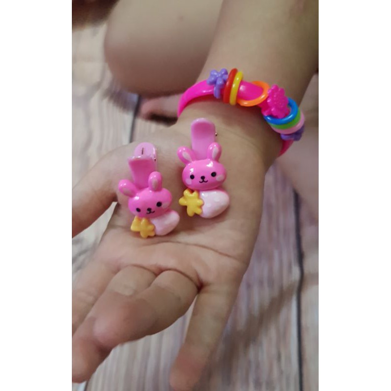 Set vòng tay kèm kẹp tóc xinh cho bé gái