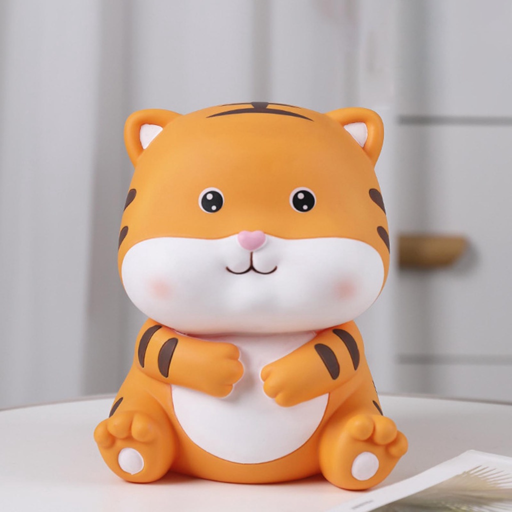 Ống Heo Tiết Kiệm Tiền Hình Hổ Bằng Vinyl Trang Trí Năm Mới