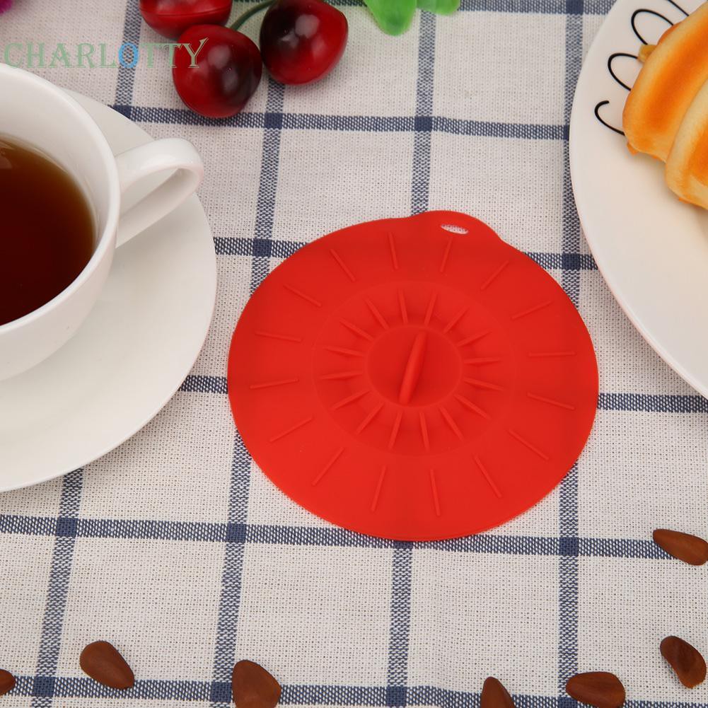 Nắp Đậy Ly Chống Bụi & Tràn Bằng Silicone Cách Nhiệt Kiểu Hoạt Hình