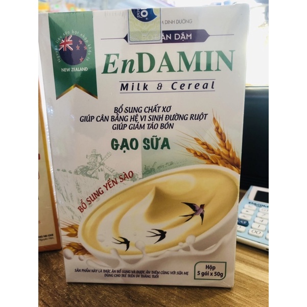 Bột ăn dặm EnDAMIN GẠO SỮA 250g