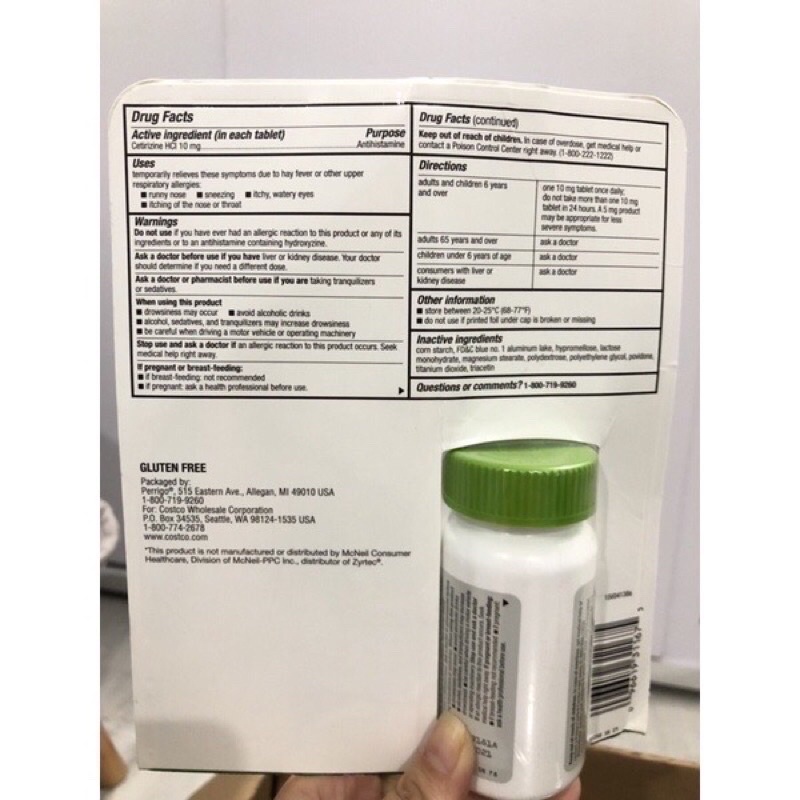 Viên Aller-Tec Kirkland Signature 365V Mỹ