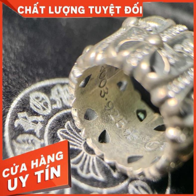 Nhẫn unisex Chrome Heart Cement bạc 925 full diamond Chrome Heart Shop - Chrome Heart Store