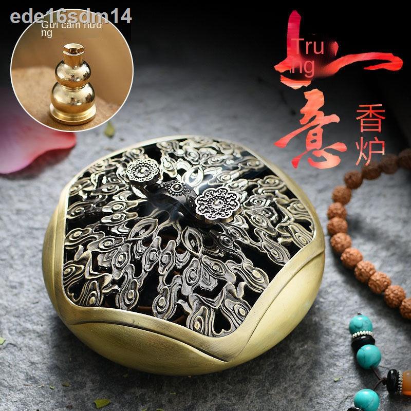 △ ♠ ( Sẵn)✾❣Ruyi tấm lư hương trong nhà văn phòng cổ dòng trầm gỗ đàn thắp trang trí phật