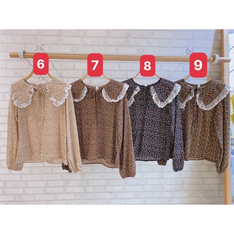 Áo sơ mi cổ sen viền bèo Ulzzang styleHàng Quảng Châu