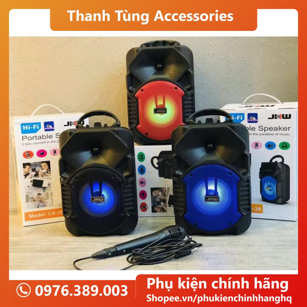 ComBo Mic Loa Bluetooth Hát Karaoke Kimiso Speaker+ Có Đài FM - Loa Mini Xách Tay Có Micro
