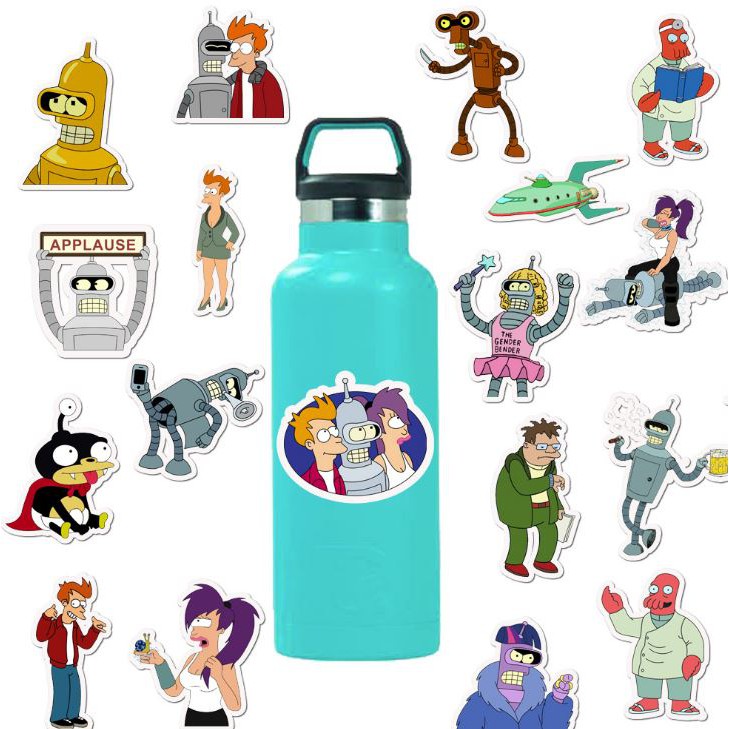 Sticker FUTURAMA nhựa PVC không thấm nước, dán nón bảo hiểm, laptop, điện thoại, Vali, xe, Cực COOL #156