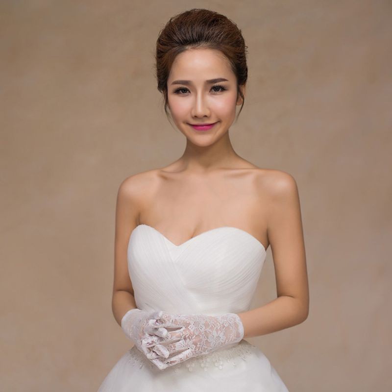 Găng tay ren hoa xuyên thấu thiết kế xuyên thấu cho nữ