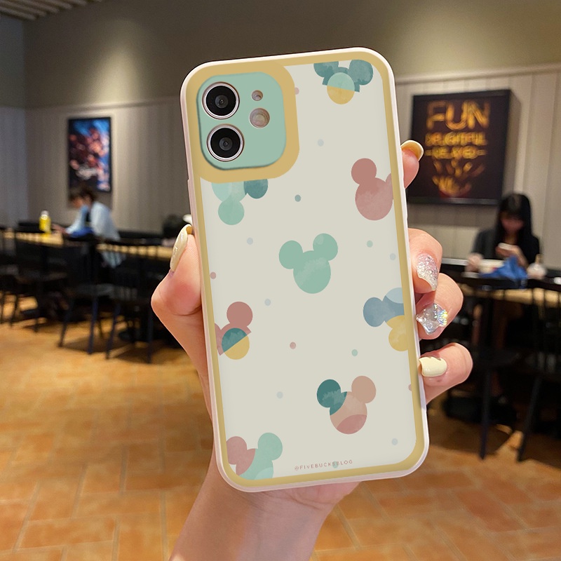 Ốp lưng iphone Đầu Gấu Mic vuông dẻo ip 6splus/7/7plus/8/8plus/x/xr/xs/11/12/pro/max/plus/13promax tr134