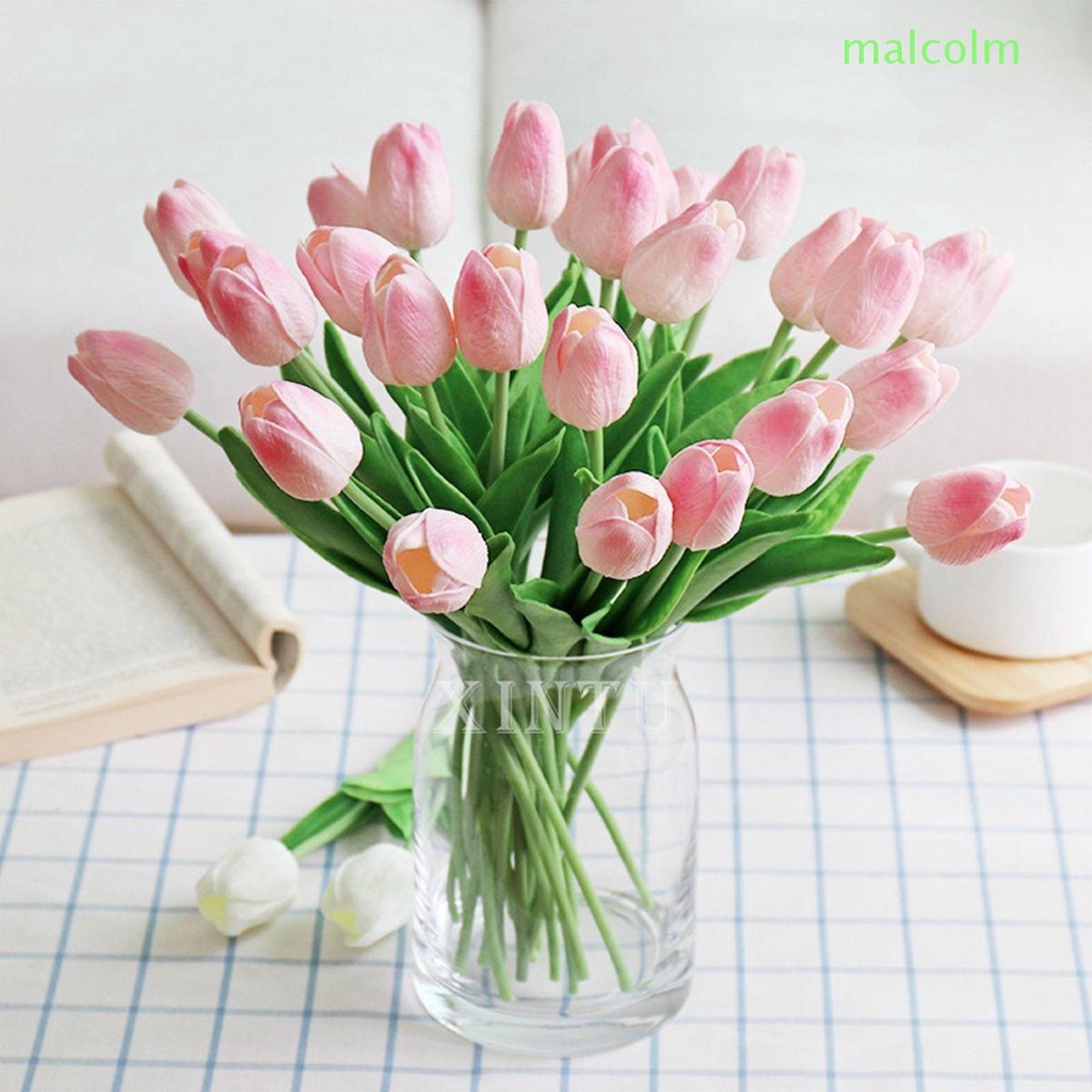 5 cành hoa tulip nhân tạo nhiều màu lãng mạn trang trí nhà cửa/ tiệc cưới DIY tiện lợi