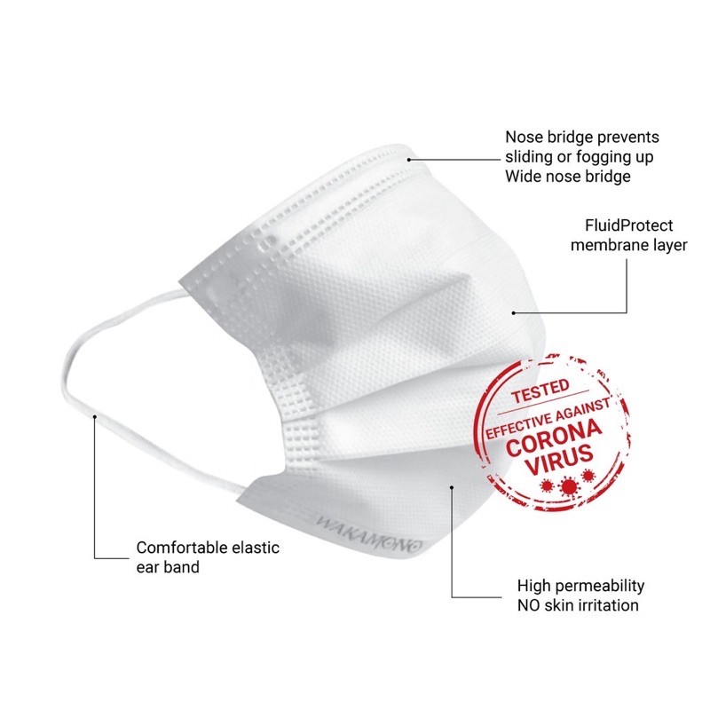 KHẨU TRANG Y TẾ WAKAMONO 4 LỚP DIỆT KHUẨN 99% , HỘP 10 CÁI | BigBuy360 - bigbuy360.vn