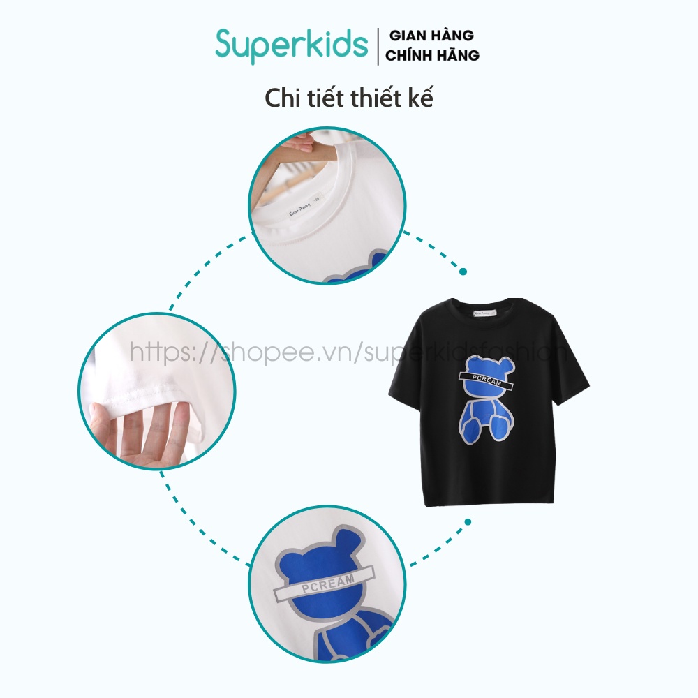Áo thun cộc tay Gấu xanh cho bé 8-18kg QATE839