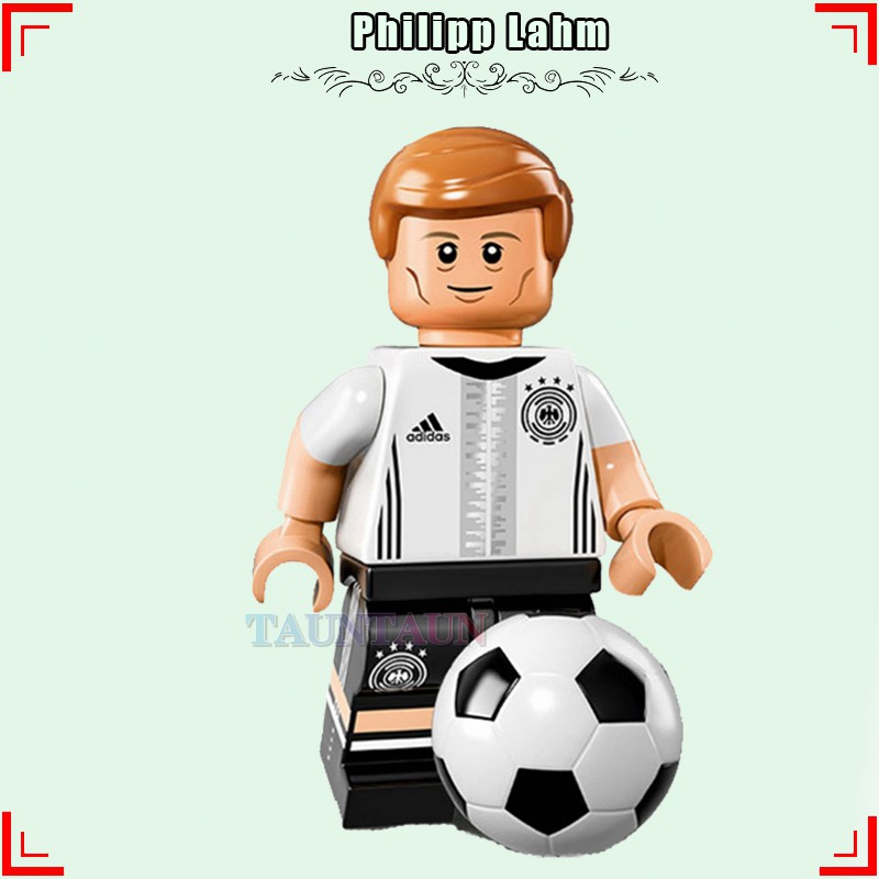 Bộ Đồ Chơi Lắp Ráp Lego Hình Cầu Thủ Bóng Đá Joachim Loew Manuer Mario Gotze Philipm Thomas Muller Lukas Podolski Beckham Ronaldo Neymar