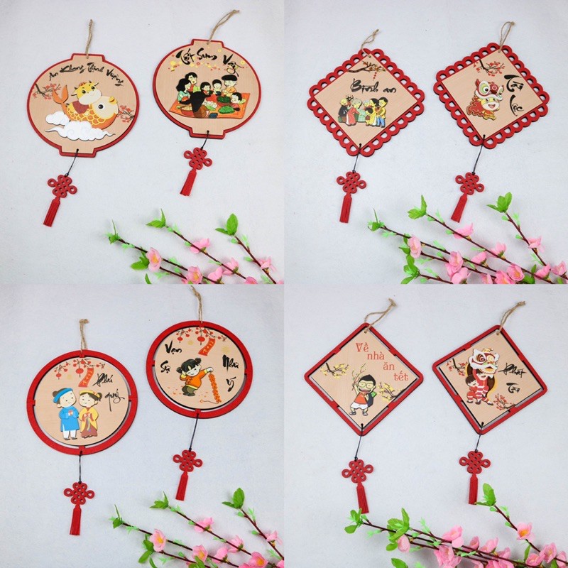 Bảng Gỗ Decor Trang Trí Nhà Cửa Ngày Tết