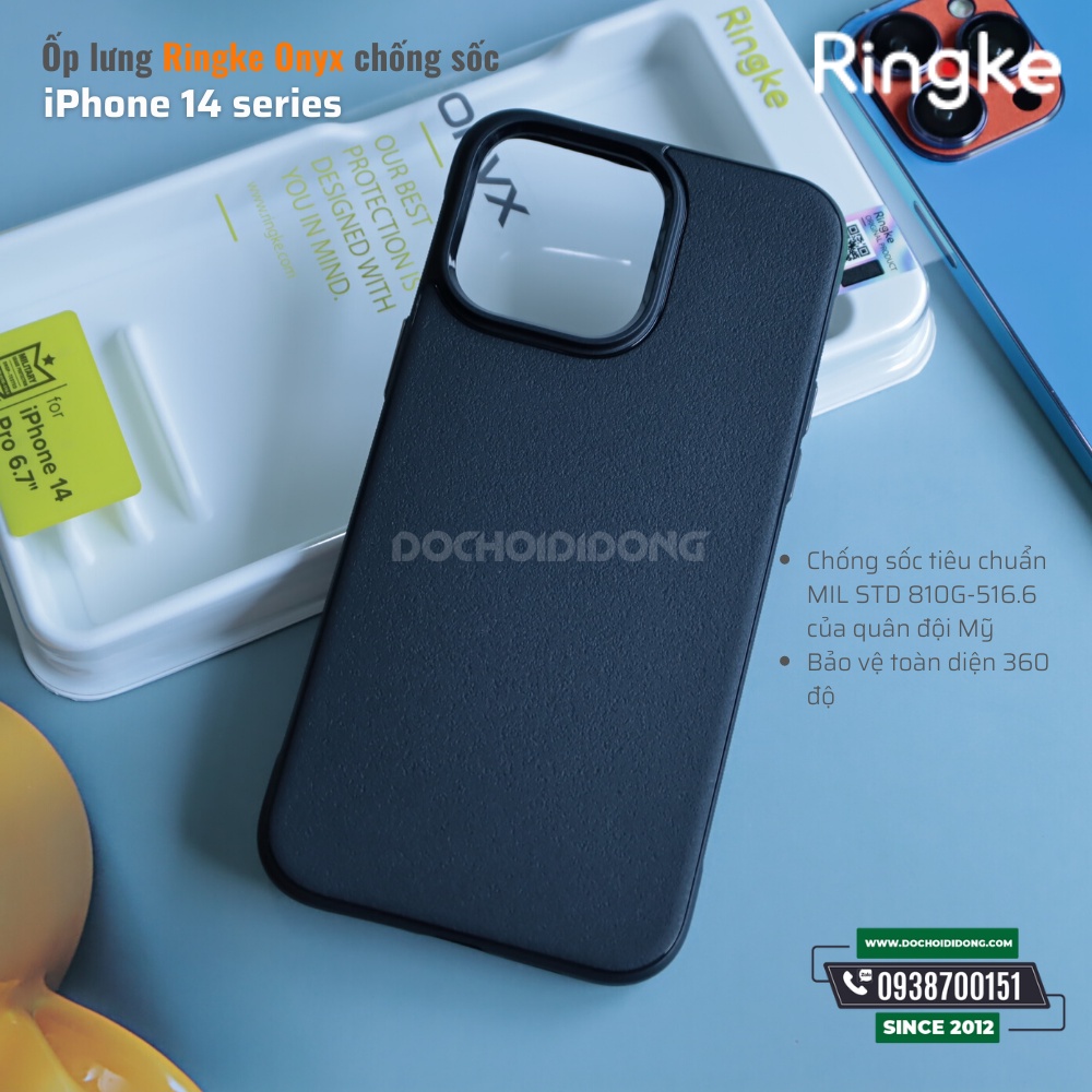 Ốp Lưng IPhone 14 Pro Max ( 14 , 14 Plus, 14 Pro ) Ringke Onyx Chống Sốc Hàn Quốc