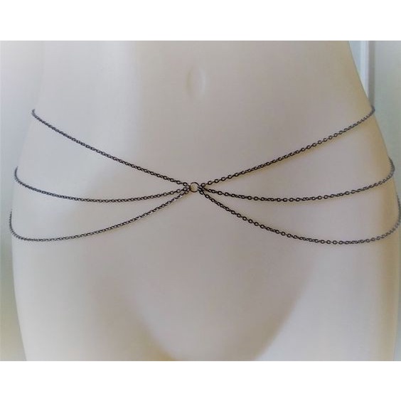 Dây chuyền đeo cơ thể, vòng đeo ngực dạng xích bằng kim loại đính đá lấp lánh trang trí bikini phong cách sexy quyến rũ