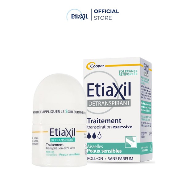 Lăn Khử Mùi Mồ Hôi Dành Cho Da Nhạy Cảm Etiaxil 15ml (Màu xanh)