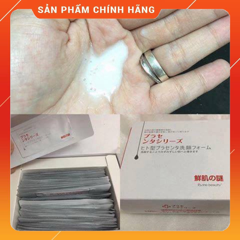 Lẻ 01 gói Mặt Nạ Nhau Thai Ủ Trắng Da Rwine Beauty Placenta Face Cleanser