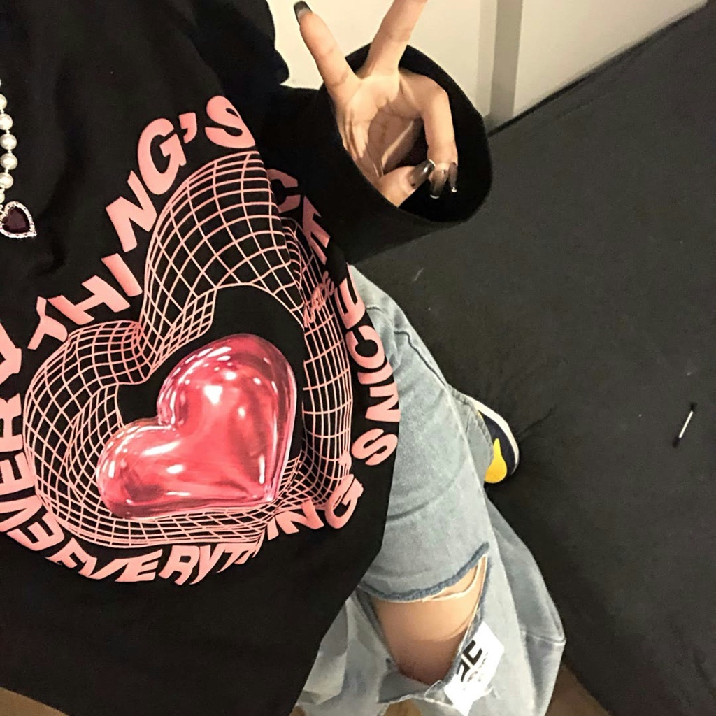 NRVP Áo hoodie dáng rộng phong cách Hàn Quốc mới 2021