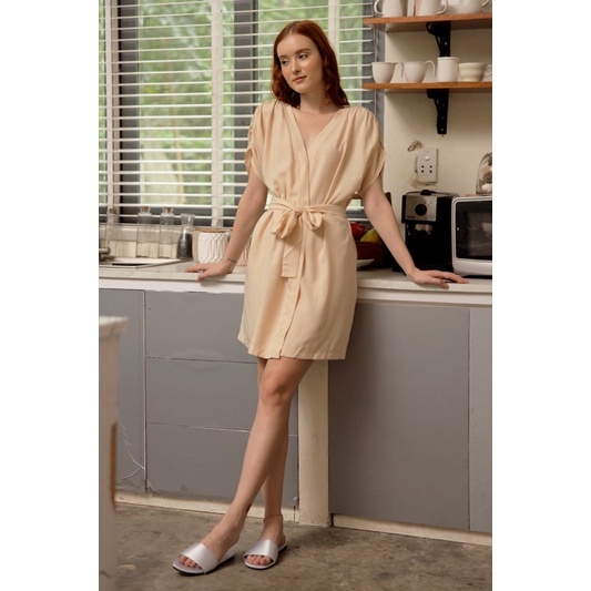 Áo choàng DIANA - Da | 100% sợi gỗ tự nhiên mặc nhà du lịch sang trọng | BigBuy360 - bigbuy360.vn