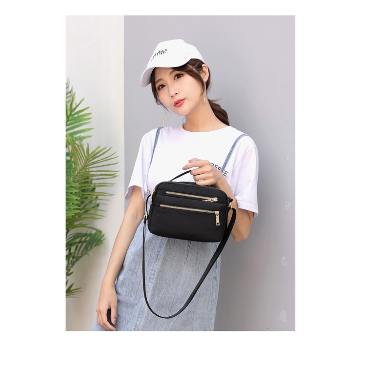 Túi Xách Nữ Đẹp Túi Đeo Chéo Bằng Nylon Chống Thấm Nước Màu Hồng Thời Trang Cho Nữ-72