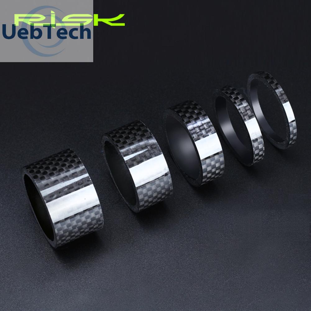 Vòng Đệm Phuộc Trước Bằng Sợi Carbon 28.6mm Cho Xe Đạp Uebtech RISK