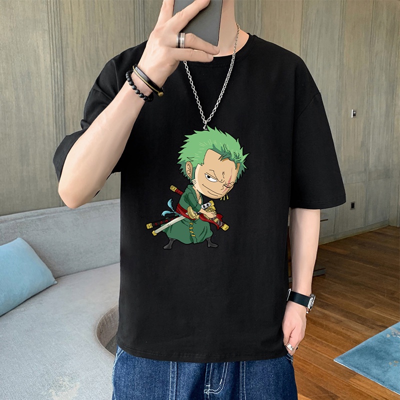 Áo thun OnePiece tay lỡ form rộng in thánh Zoro Chibi cực chất OP3