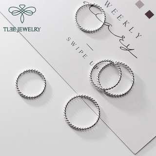 Nhẫn bạc TLEE xoắn bạc nguyên chất basic cá tính TLEE JEWELRY A0279