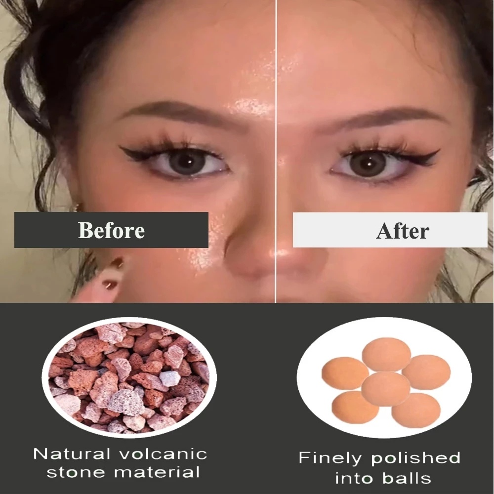 1 Cây Lăn Đá Núi Lửa Tự Nhiên Mini Dùng Cho Hấp Thụ Dầu / Trang Điểm Mặt