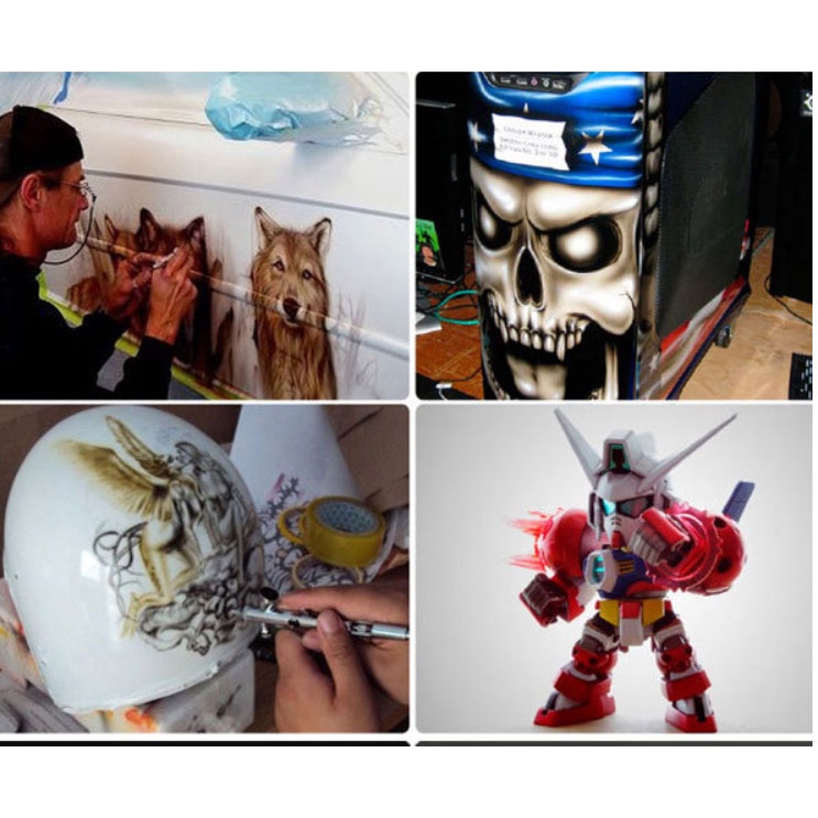 Airbrush HD 130, HD 131 - súng phun màu sơn mini