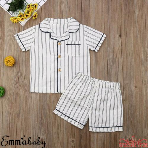 Bộ đồ ngủ pajamas kẻ sọc mềm mại cho bé