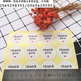 Sticker dán thank you tập 12 tag