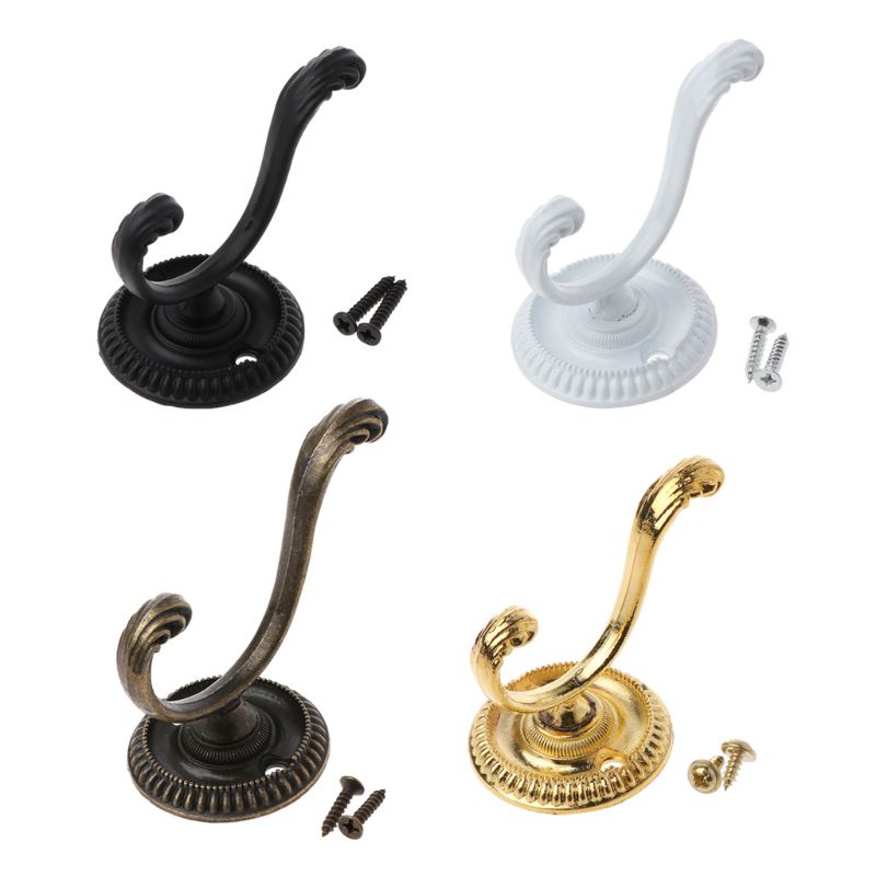 Set móc treo đồ gắn tường phong cách retro vintage kép tiện lợi