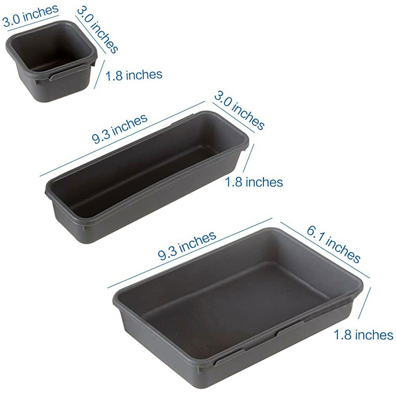 18 Pack Interlocking Drawer Organizer Tray, Multi-Purpose Desk Drawer Tray Organizer for Kitchen Bathroom Office Bedroom