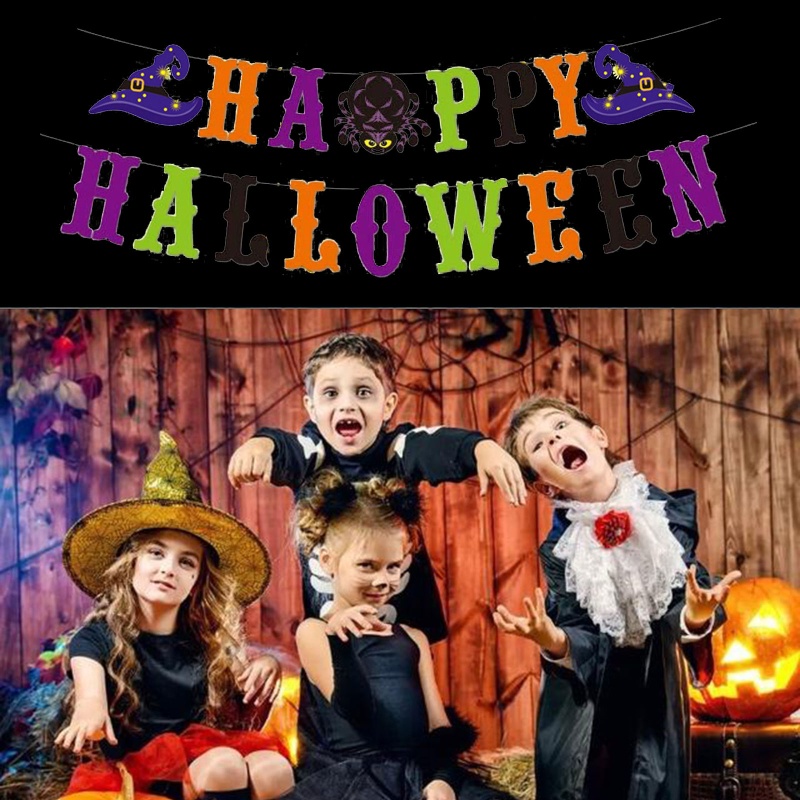 Dây Treo Trang Trí Halloween Chữ Happy Halloween