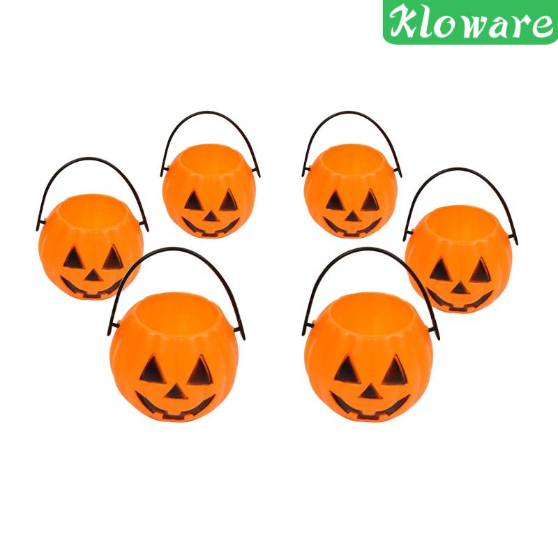 Set 6 Giá Đỡ Kẹo Hình Quả Bí Ngô Trang Trí Halloween