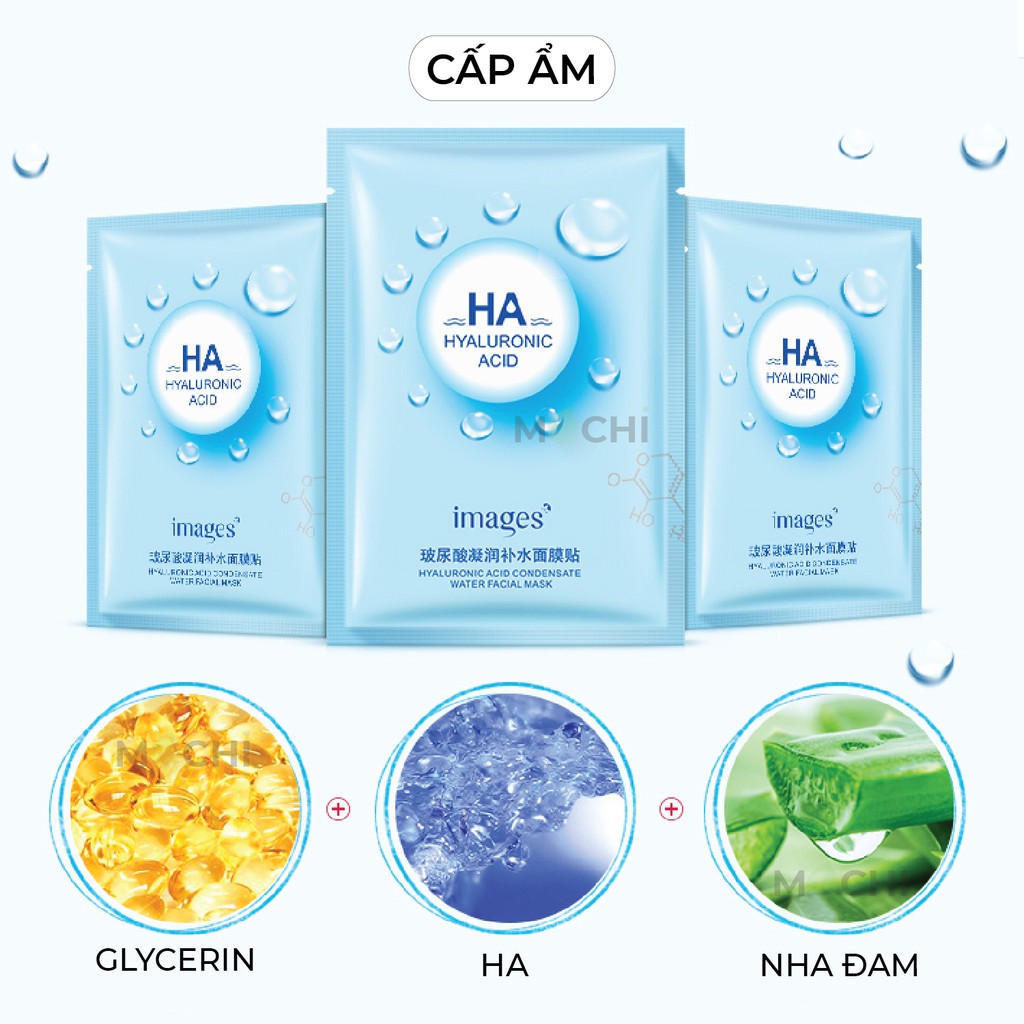 Mặt Nạ Giấy Dưỡng Trắng Da Cấp Ẩm l Giảm Mụn Thải Độc Mask Đắp Mặt HA Images Nội Địa Trung MOCHI SHOP Trà Xanh Tảo Biển