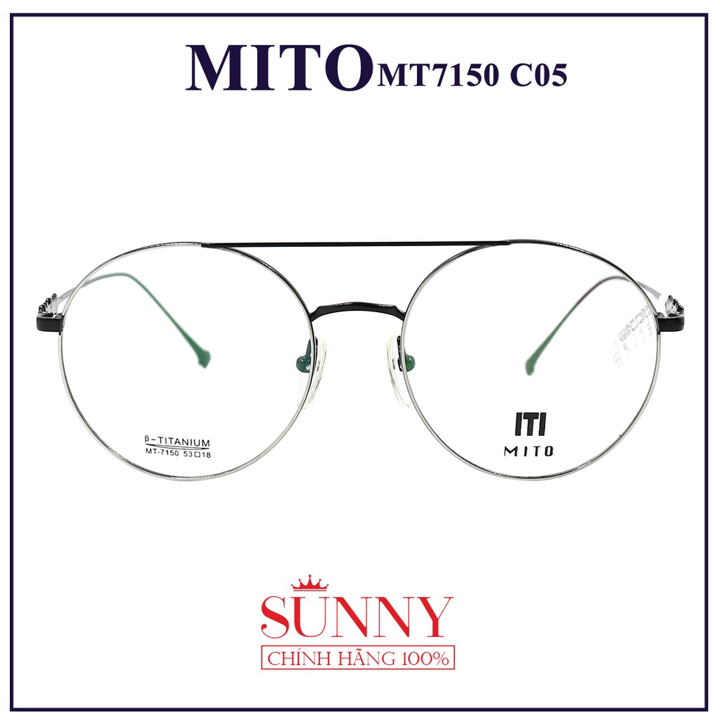 MT7150  - Gọng kính Mito unisex (nhiều màu) chính hãng Italia - - kèm tem chống hàng giả do bộ công an cấp