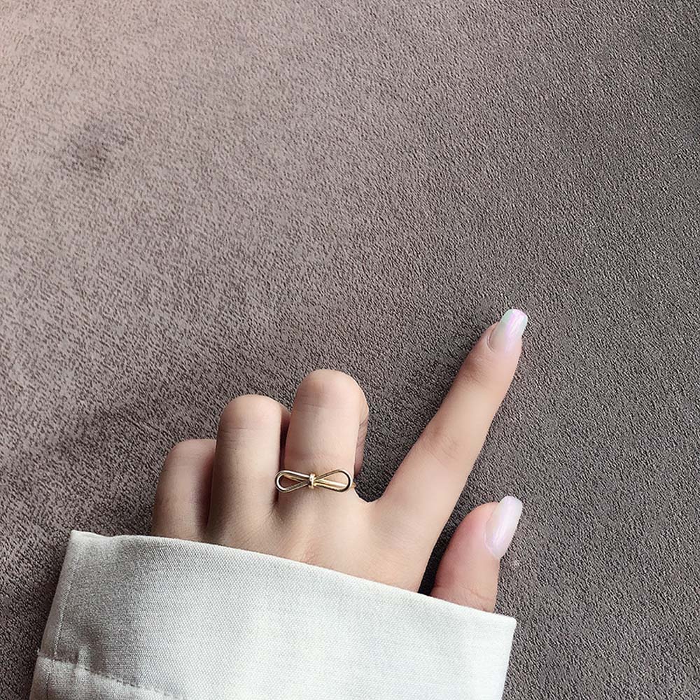 Nhẫn Hợp Kim Hình Nơ Xinh Xắn Dành Cho Nữ