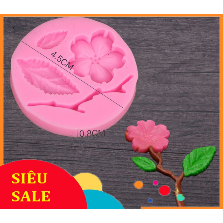 Khuôn RC 4D ⚡ HÀNG LOẠI 1 ⚡ khuôn làm rau câu hình cành hoa mai R004