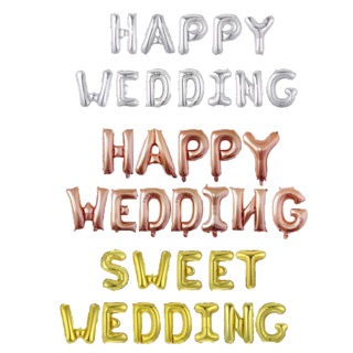 bóng bay chữ happy wedding
