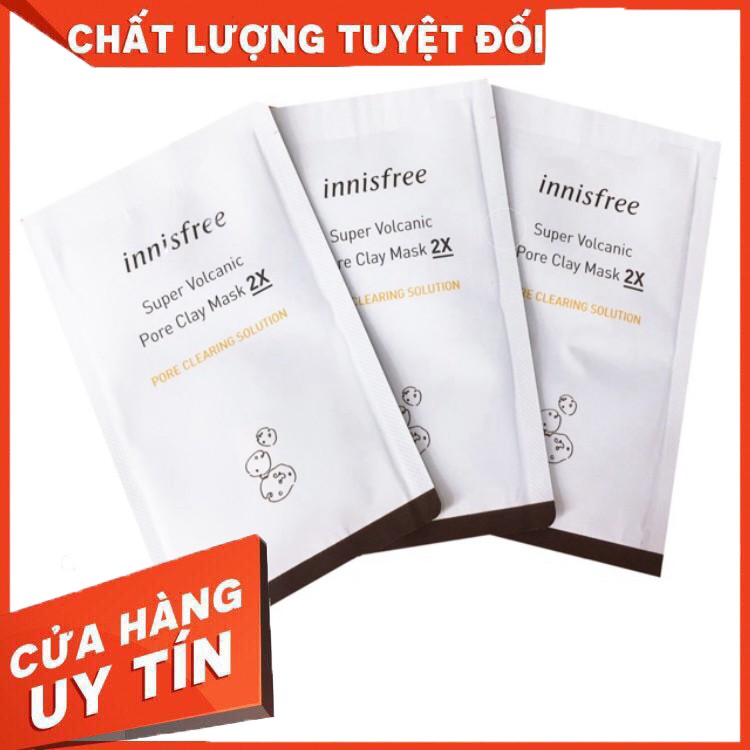 Mặt nạ đất sét Innisfree Super Volcanic Pore Clay Mask 2X 3ml
