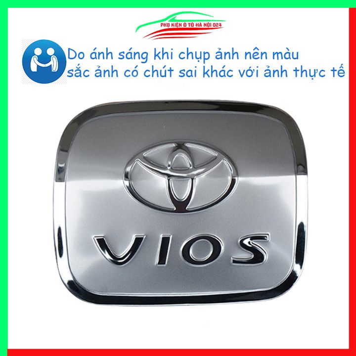 Ốp nắp xăng Vios 2008-2013 mạ crom bảo vệ chống trầy trang trí ô tô